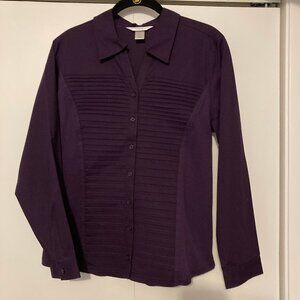 Unique Blouse w/ Pleating Detail